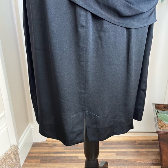 BB Collections Vintage Puff Sleeve Sheath Dress Gold Black Sz 8 - Picture 15 of 16